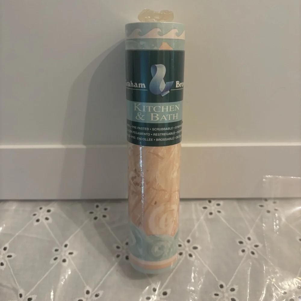 Bundle of 4 Seashell Kitchen and Bath Wallpaper Border